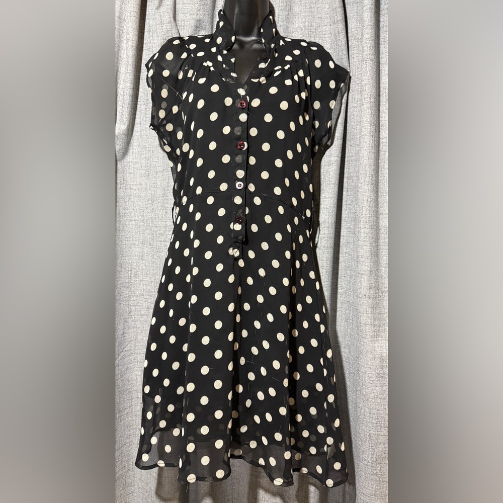 Black and White Polka Dot Mini Dress